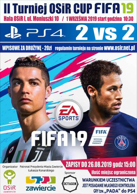 Zdjęcie: II OSiR CUP FIFA 2019 2vs2  - PS4